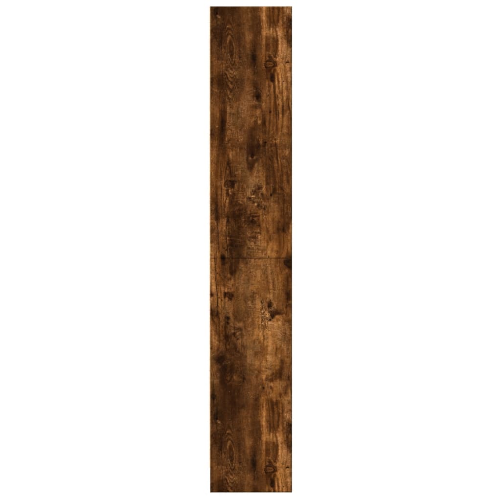 füstös tölgy színű szerelt fa könyvszekrény 60 x 24 x 143 cm