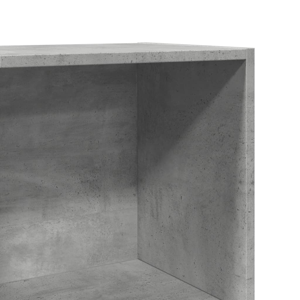 betonszürke szerelt fa könyvespolc 40 x 30 x 189 cm