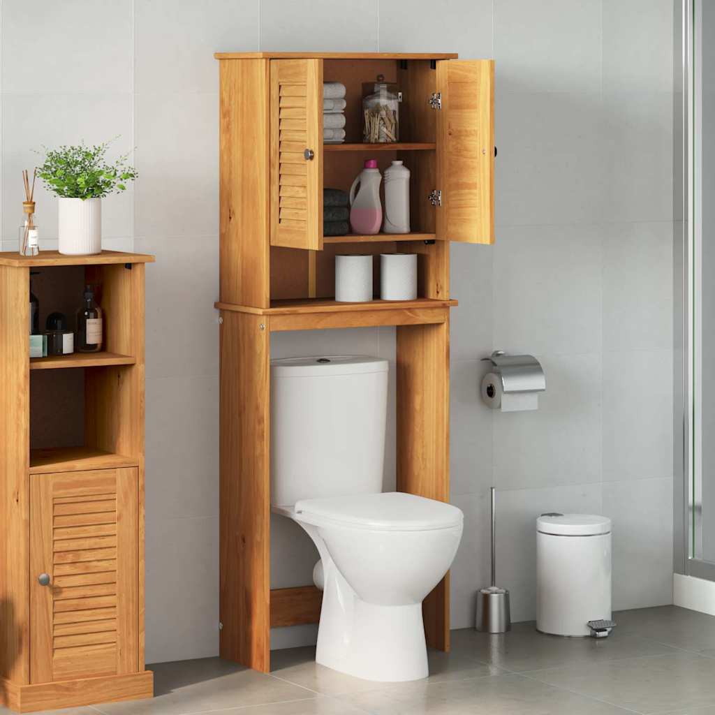 WC Szekrény VIGO mézbarna 60 x 27 x 161 cm Tömör fenyőfa