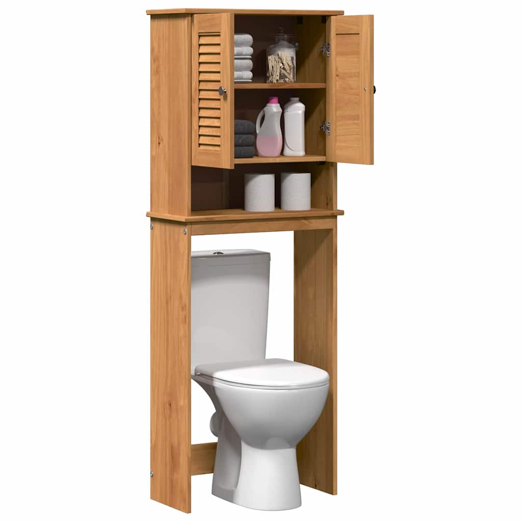 WC Szekrény VIGO mézbarna 60 x 27 x 161 cm Tömör fenyőfa