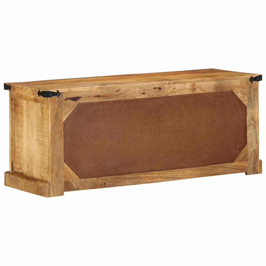 Cipőszekrény tárolóval Barna 110 x 38 x 45 cm Tömör mangófa