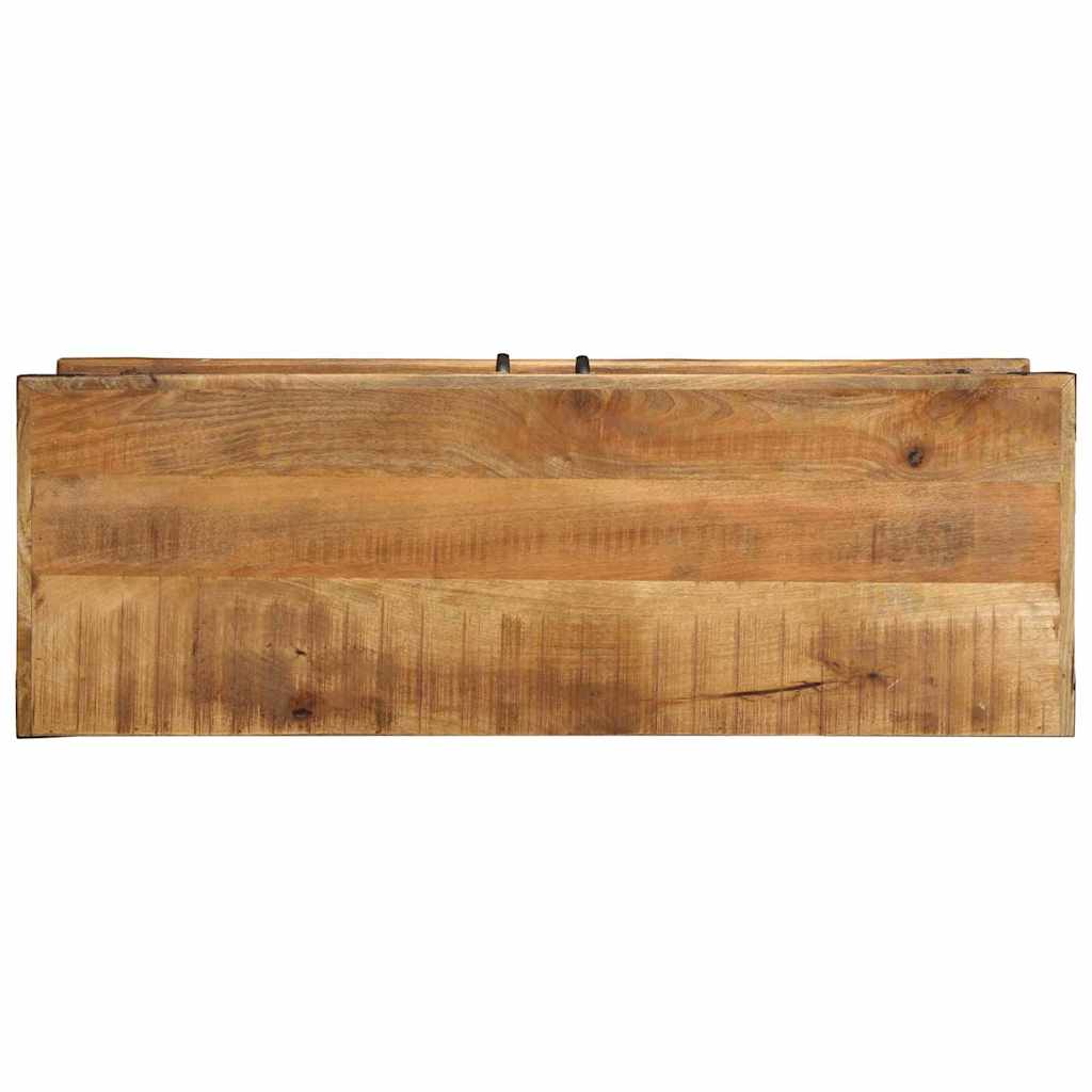Cipőszekrény tárolóval Barna 110 x 38 x 45 cm Tömör mangófa