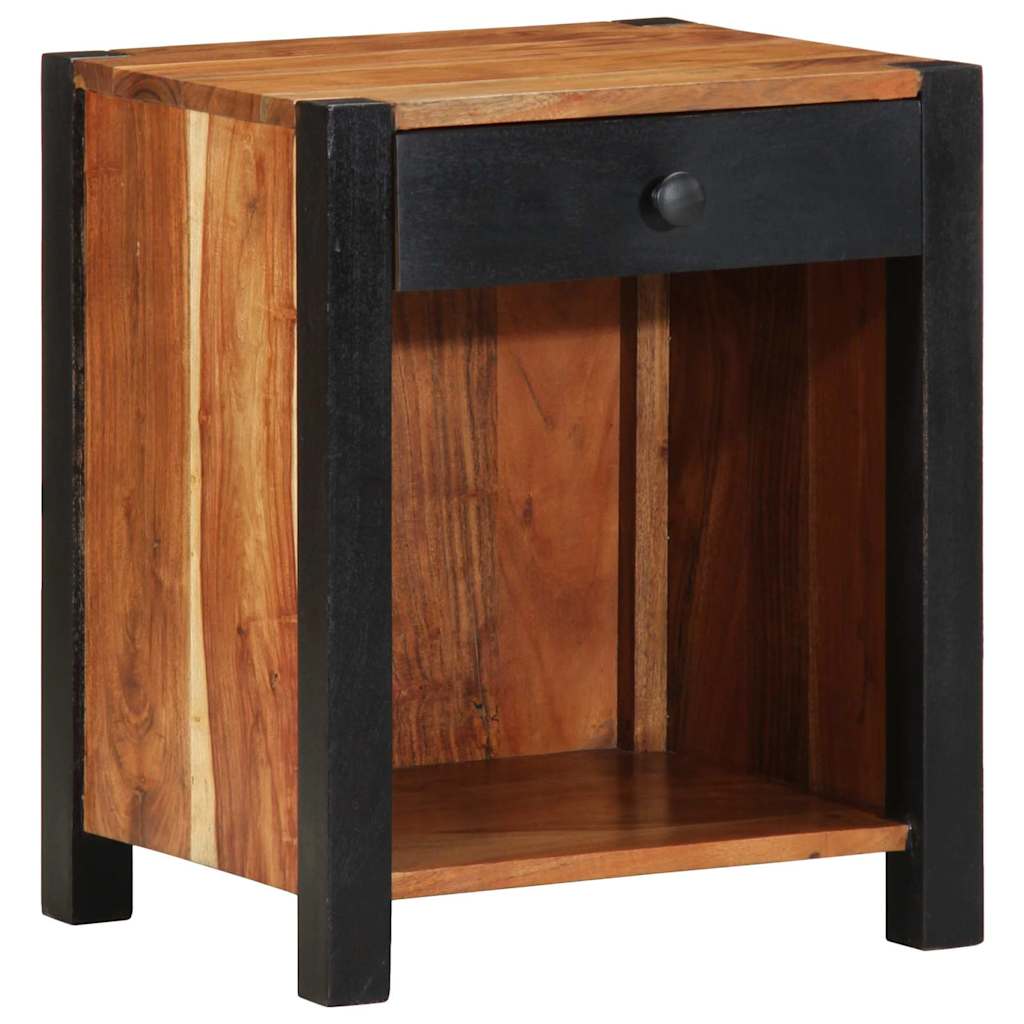 Éjjeliszekrény fiókkal 2 pcs Barna 40 x 35 x 50 cm tömör akácfa