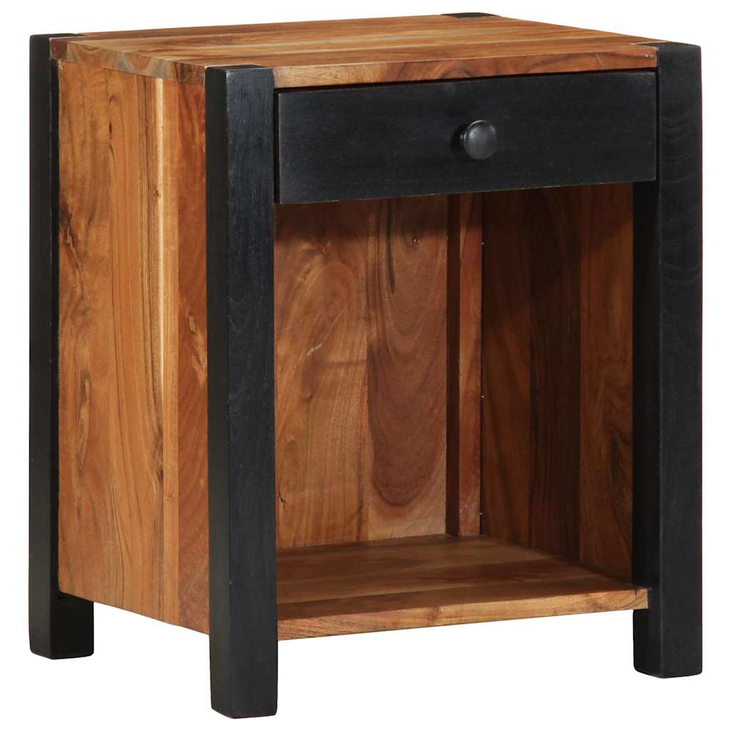 Éjjeliszekrény fiókkal 2 pcs Barna 40 x 35 x 50 cm tömör akácfa