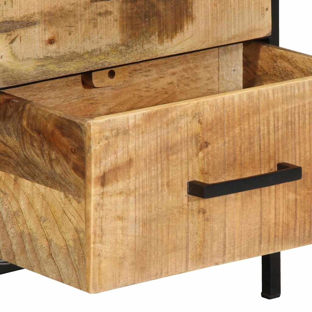 Éjjeliszekrény fiókkal 2 pcs Barna és fekete 40 x 35 x 50 cm