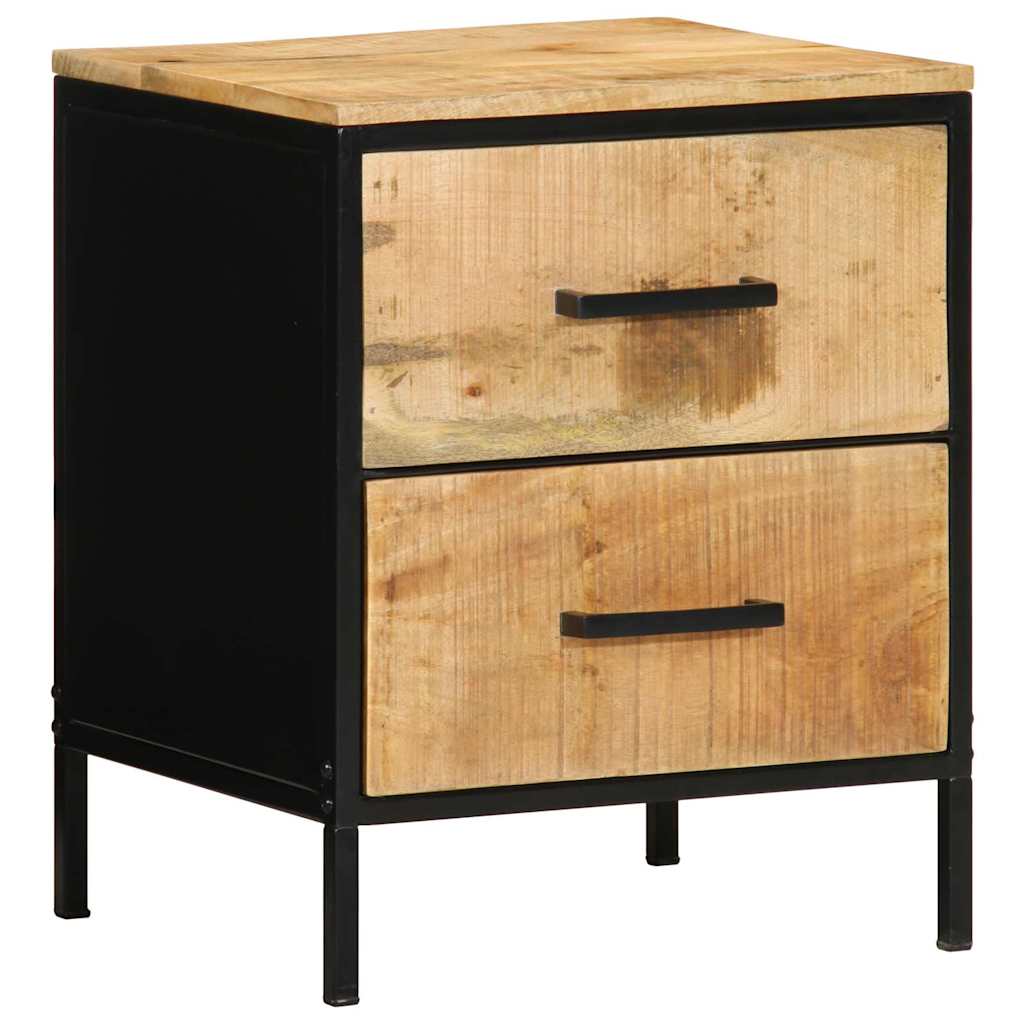 Éjjeliszekrény fiókkal 2 pcs Barna és fekete 40 x 35 x 50 cm