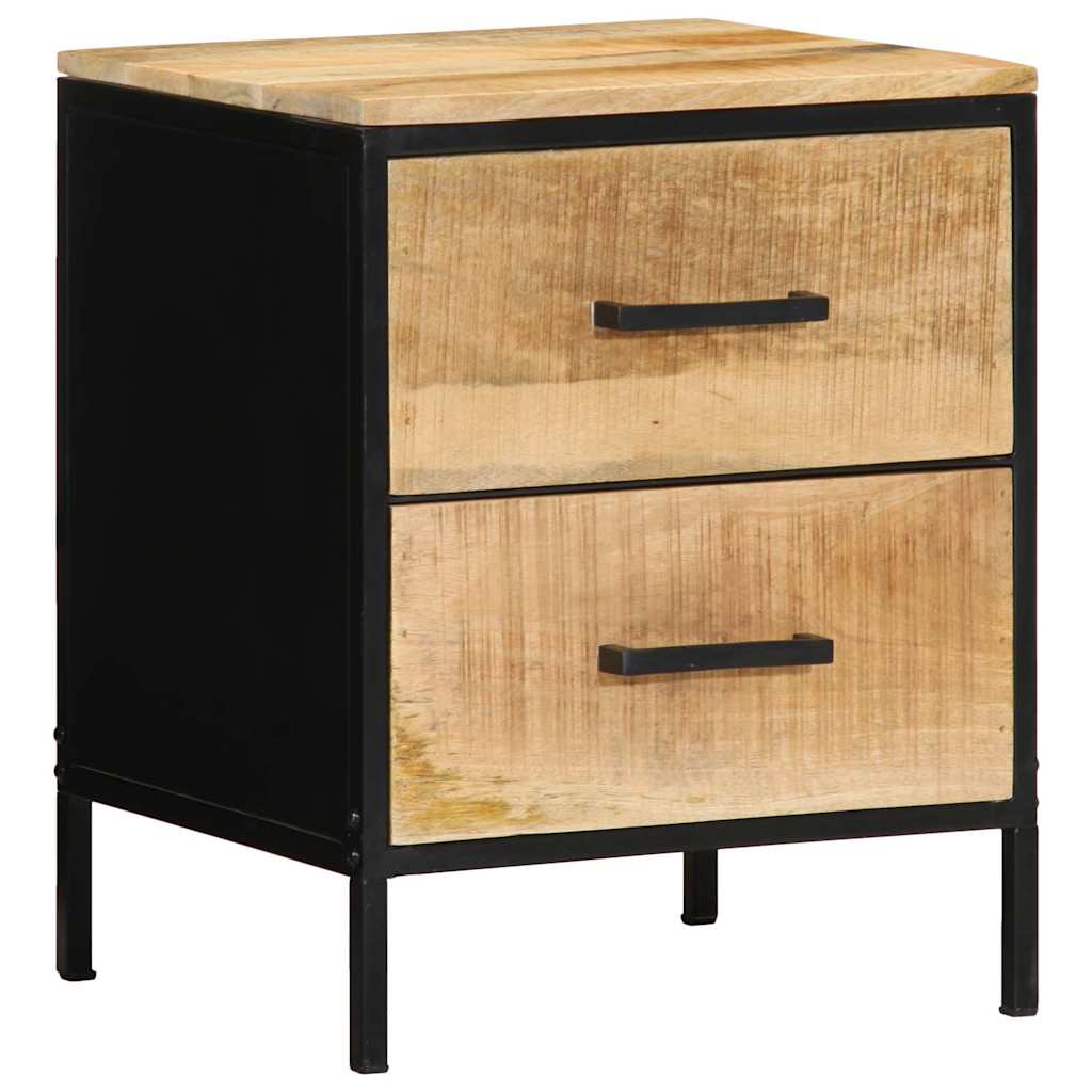 Éjjeliszekrény fiókkal 2 pcs Barna és fekete 40 x 35 x 50 cm