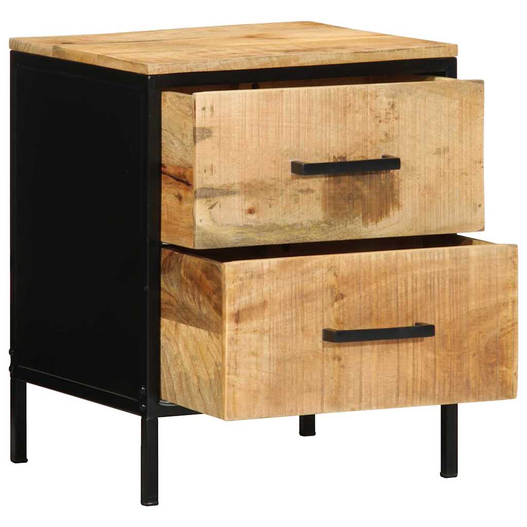 Éjjeliszekrény fiókkal 2 pcs Barna és fekete 40 x 35 x 50 cm