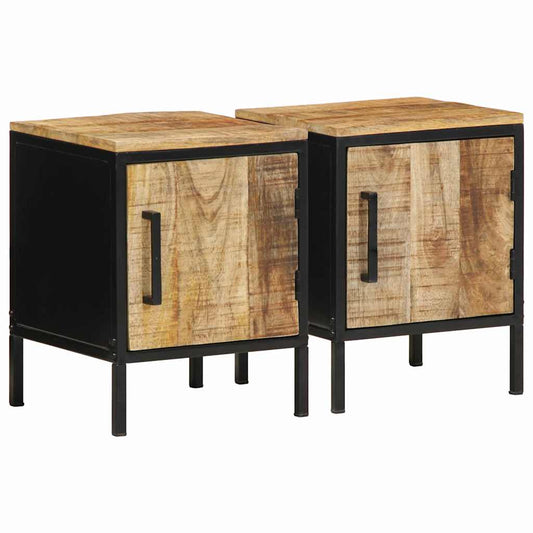 Éjjeliszekrény 2 pcs Barna és fekete 30 x 30 x 40 cm