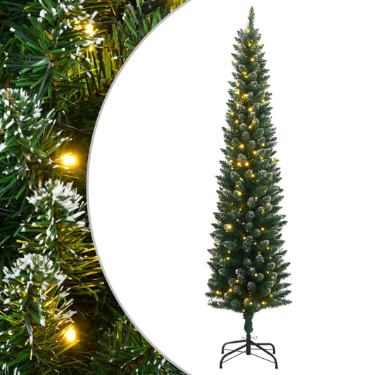 vékony műkarácsonyfa 150 LED-del 120 cm