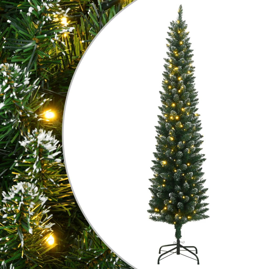 vékony műkarácsonyfa 300 LED-del 210 cm