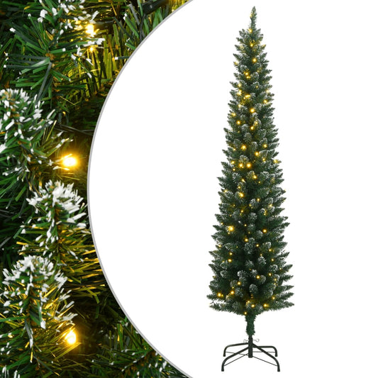 vékony műkarácsonyfa 300 LED-del 210 cm
