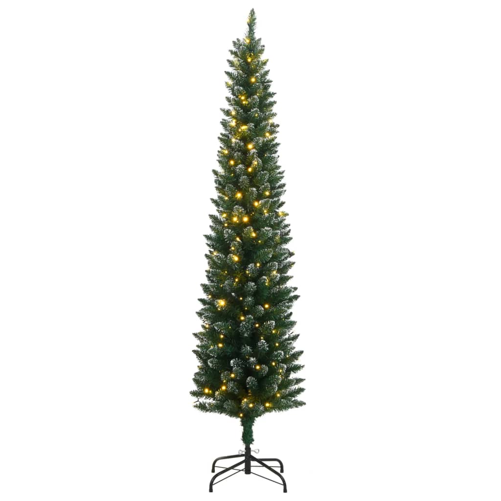 vékony műkarácsonyfa 300 LED-del 210 cm