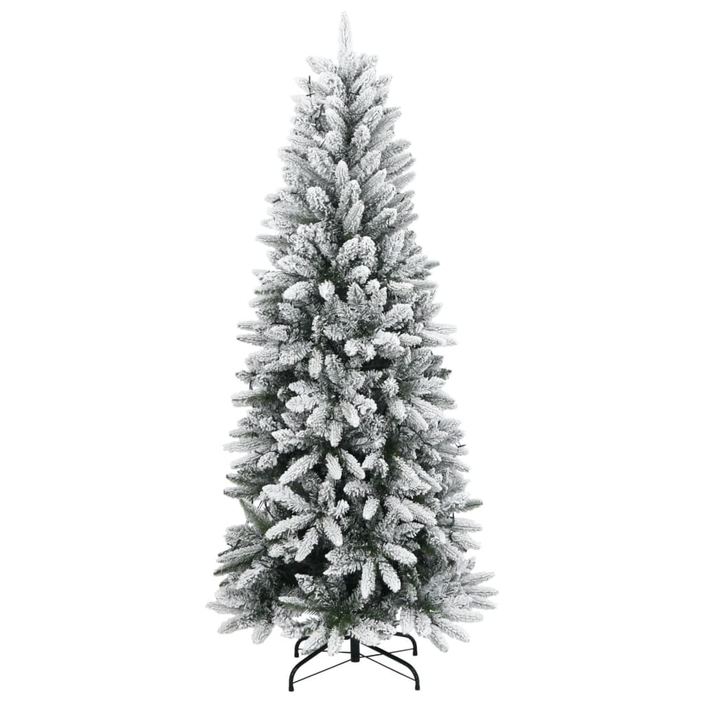 műkarácsonyfa 150 LED-del és hóval 150 cm