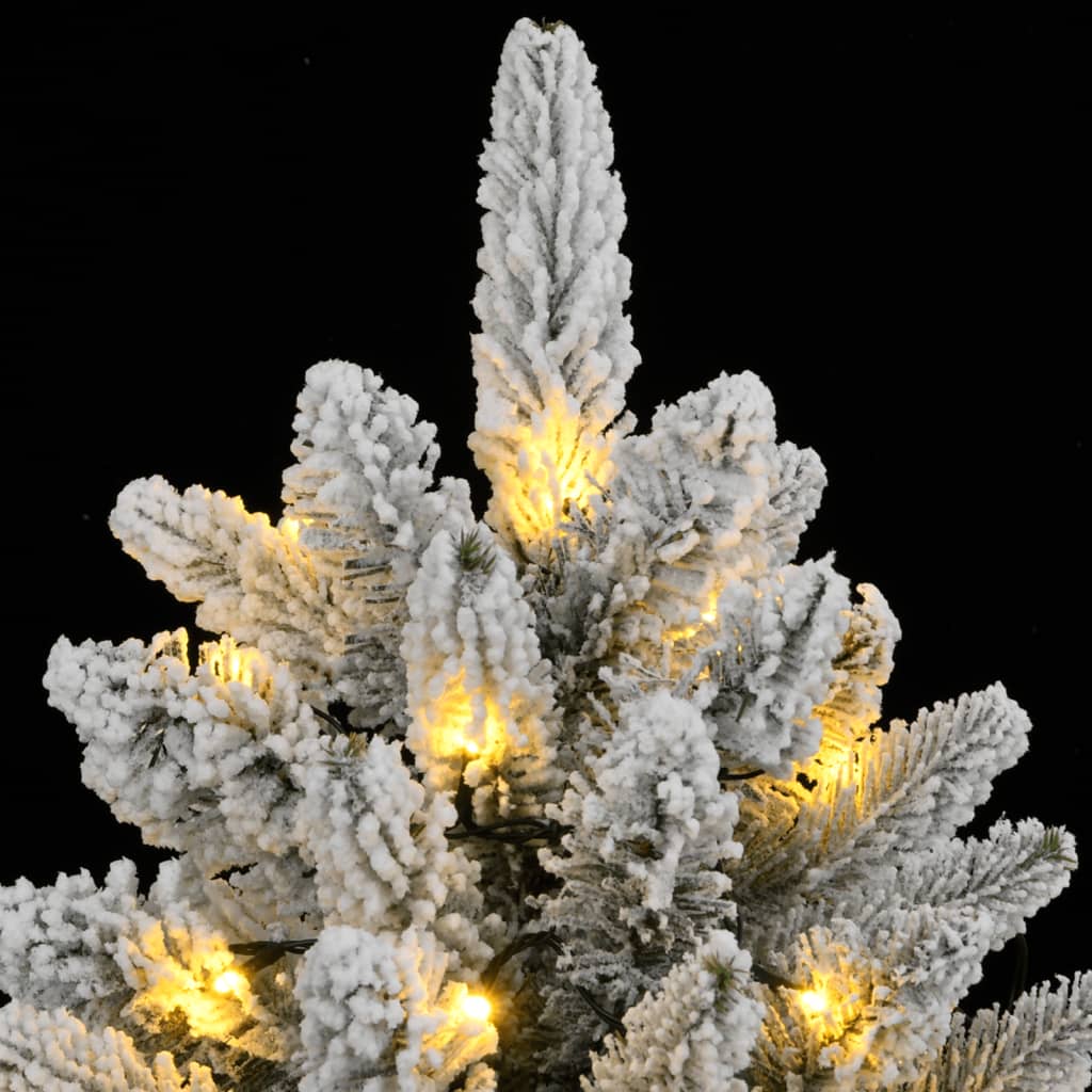 műkarácsonyfa 150 LED-del és hóval 150 cm