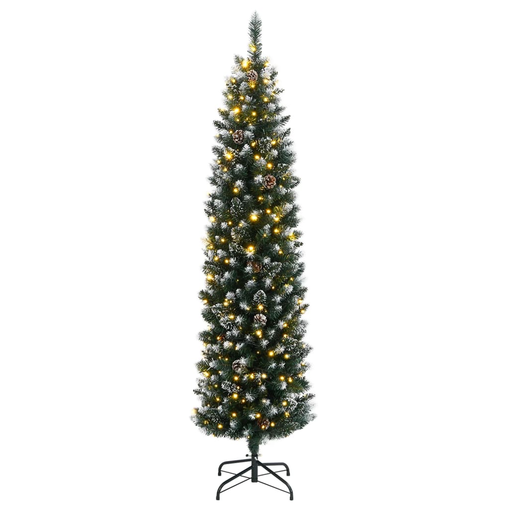 vékony műkarácsonyfa 150 LED-del 150 cm