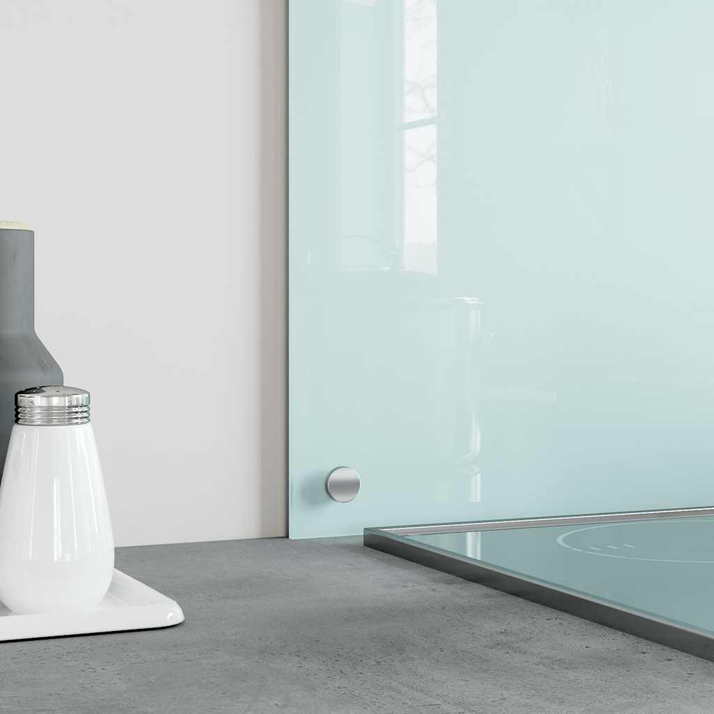 2 db fehér edzett üveg konyhai falburkoló 70 x 40 cm