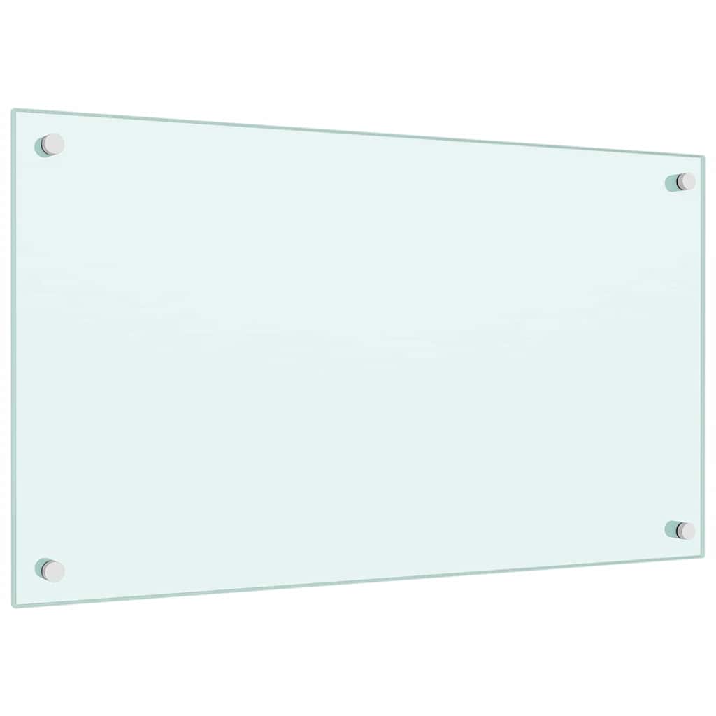 2 db fehér edzett üveg konyhai falburkoló 70 x 40 cm