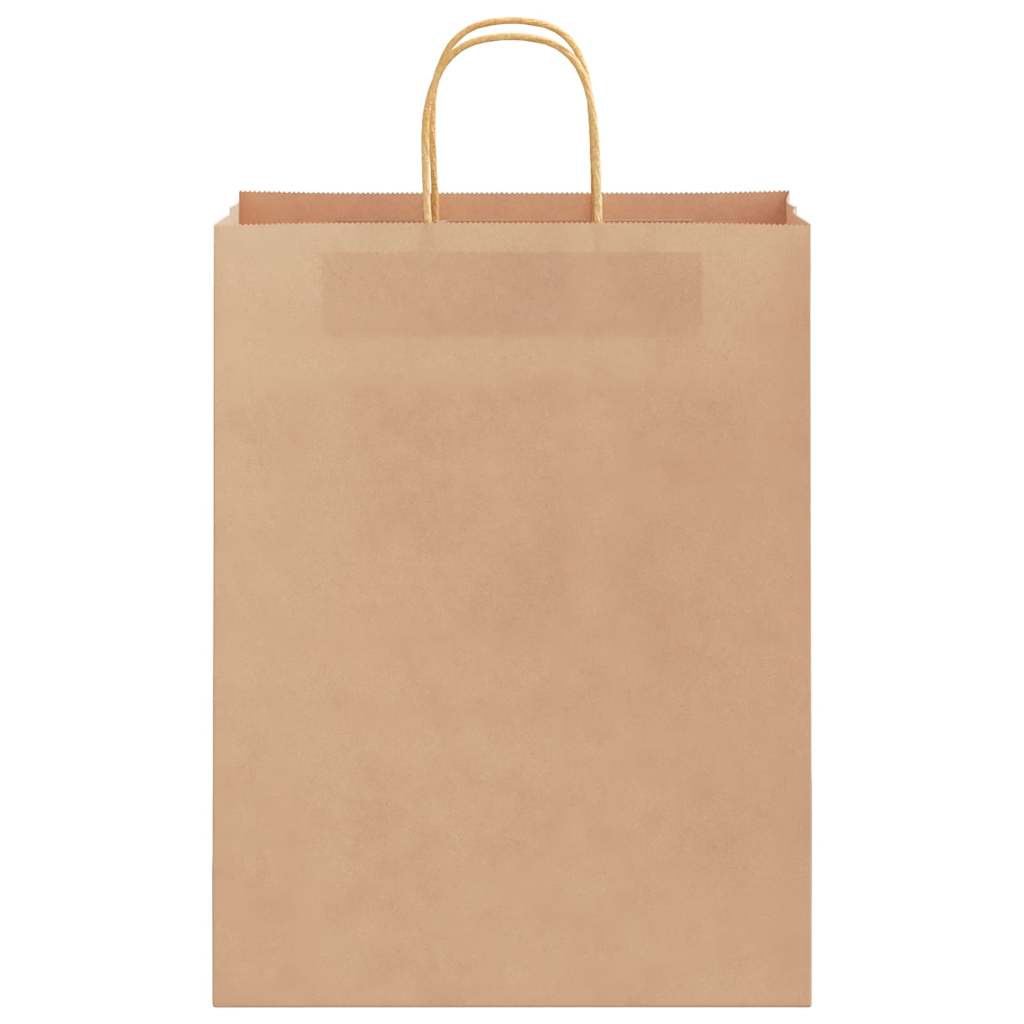 50 db barna papírzacskók fogantyúkkal 32x12x42 cm