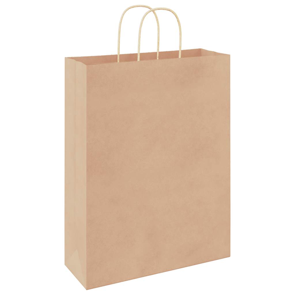 50 db barna papírzacskók fogantyúkkal 32x12x42 cm