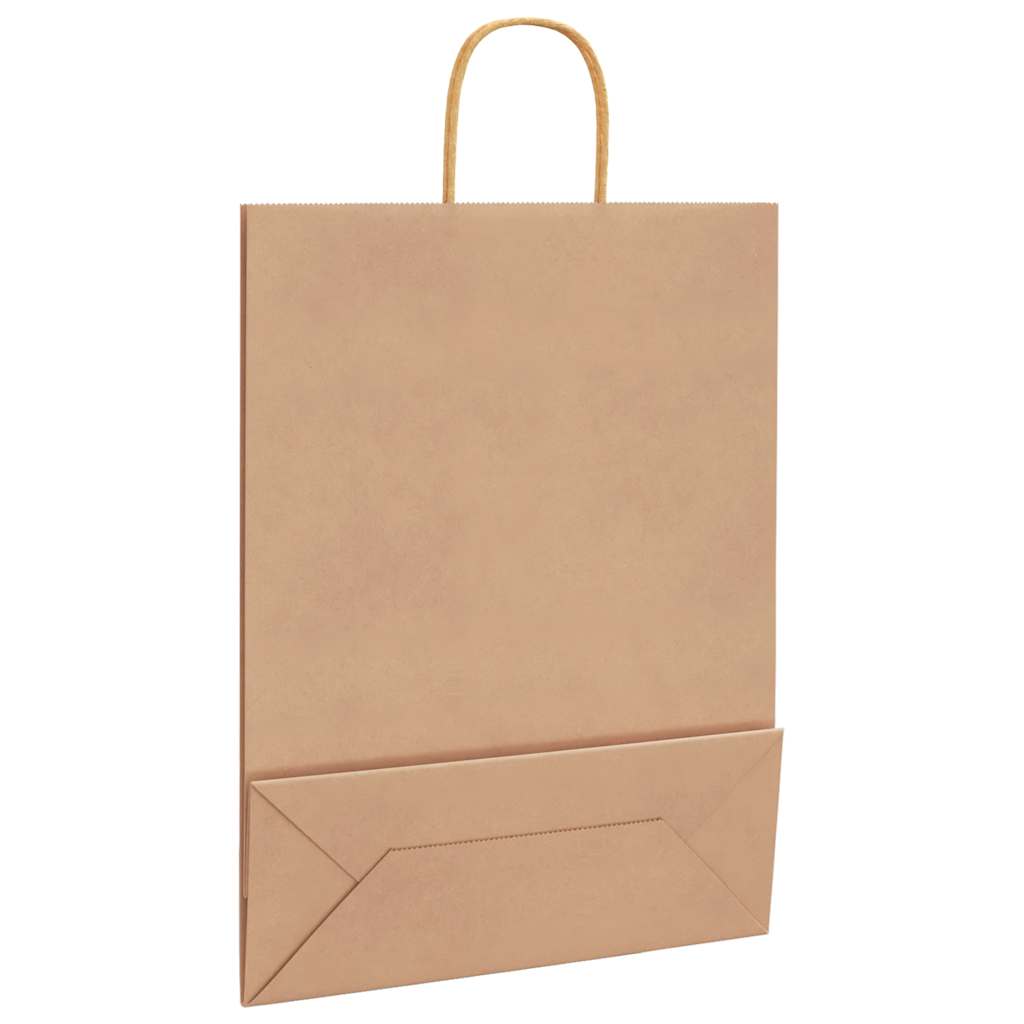 50 db barna papírzacskók fogantyúkkal 32x12x42 cm