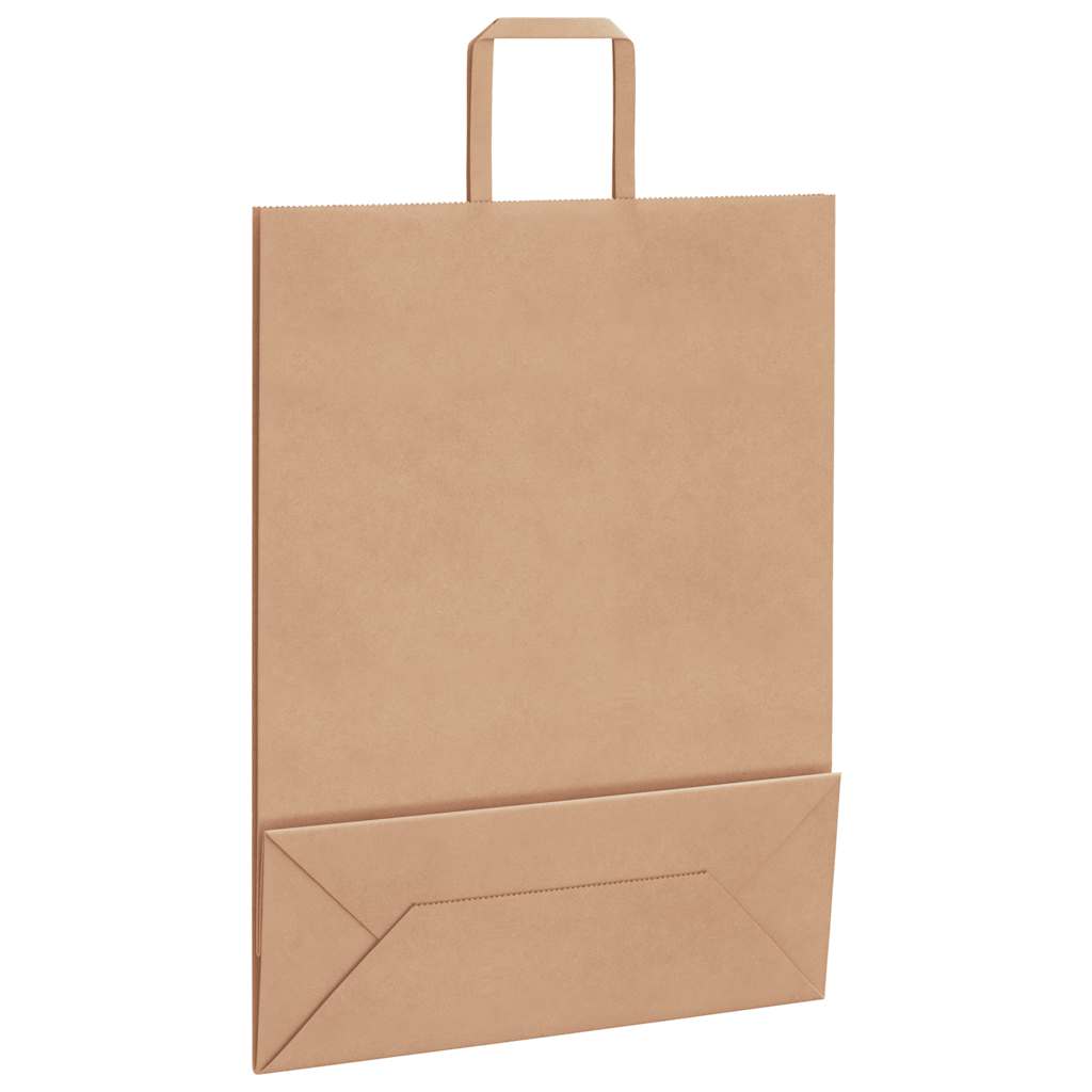 50 db barna papírzacskók fogantyúkkal 32x12x42 cm