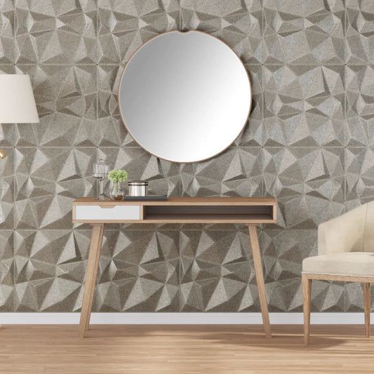 12 db betonmintás XPS gyémántmintás fali panel 50 x 50 cm 3 m²