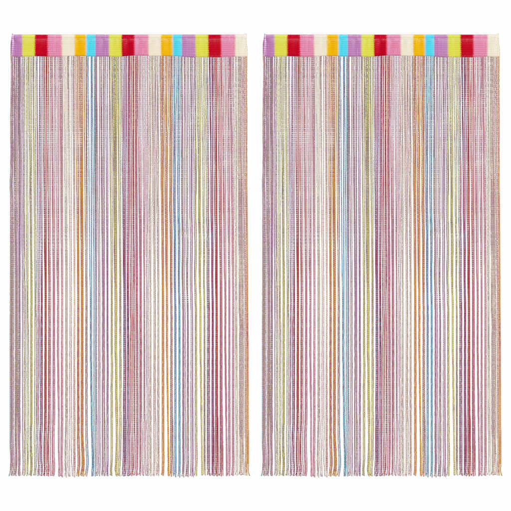 2 db többszínű zsinórfüggöny 140 x 250 cm