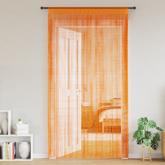 2 db narancssárga zsinórfüggöny 100 x 250 cm