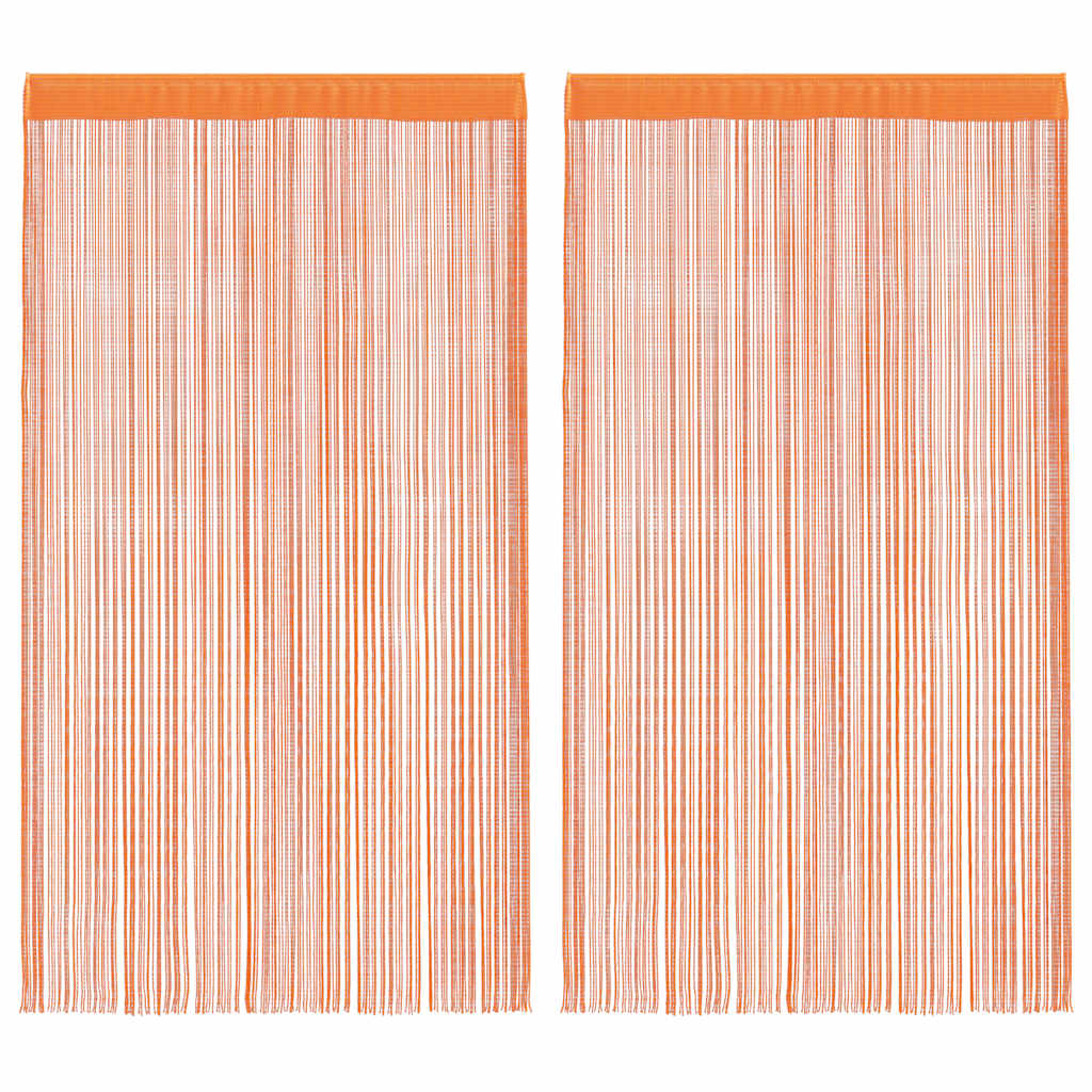 2 db narancssárga zsinórfüggöny 140 x 250 cm