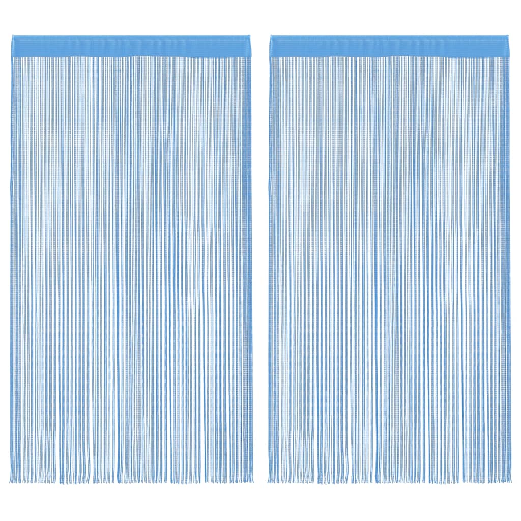 2 db világoskék zsinórfüggöny 100 x 250 cm