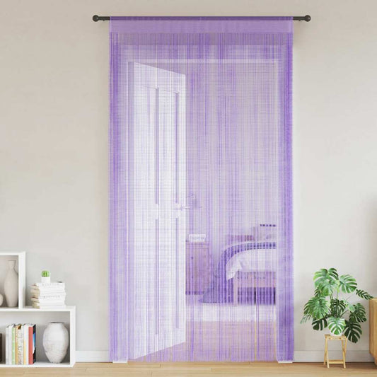 2 db lila zsinórfüggöny 100 x 250 cm