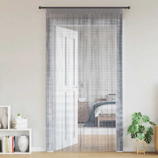 2 db világosszürke zsinórfüggöny 100 x 250 cm