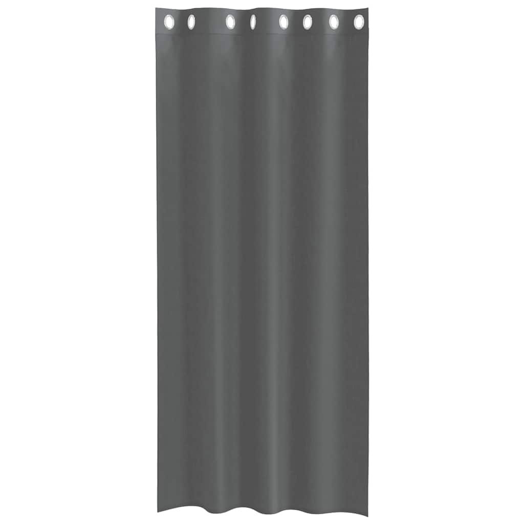 2 db sötétszürke fátyolfüggönyök rojtokkal 140x225 cm