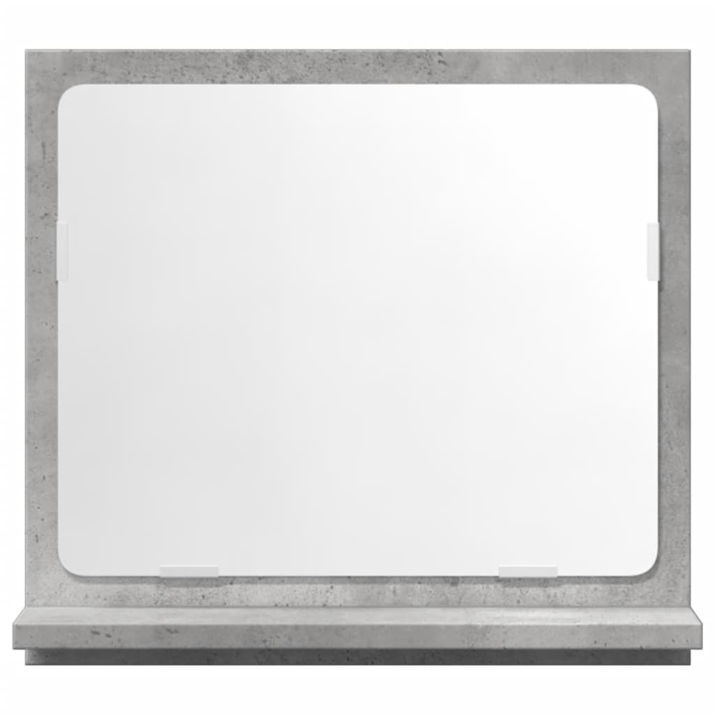 betonszürke szerelt fa tükrös fürdőszobaszekrény 40x11x37 cm