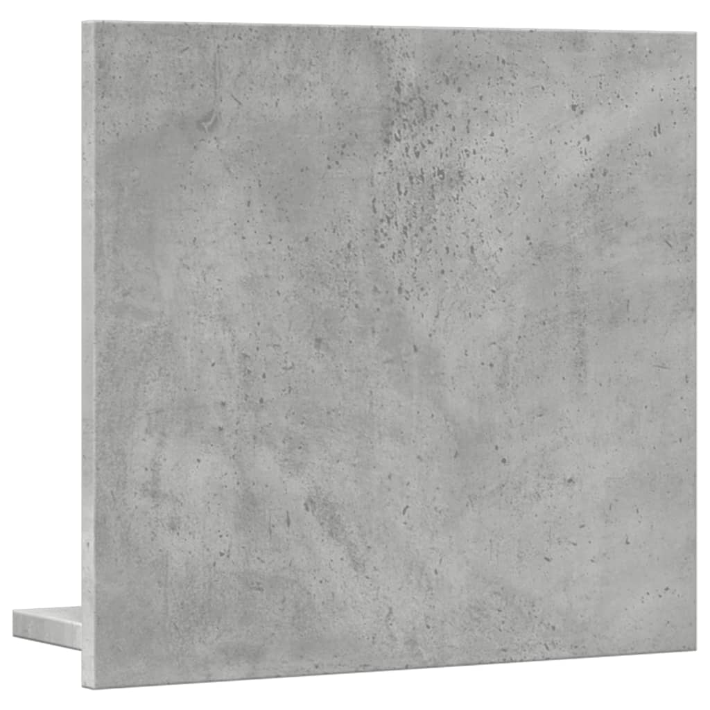 betonszürke szerelt fa tükrös fürdőszobaszekrény 40x11x37 cm