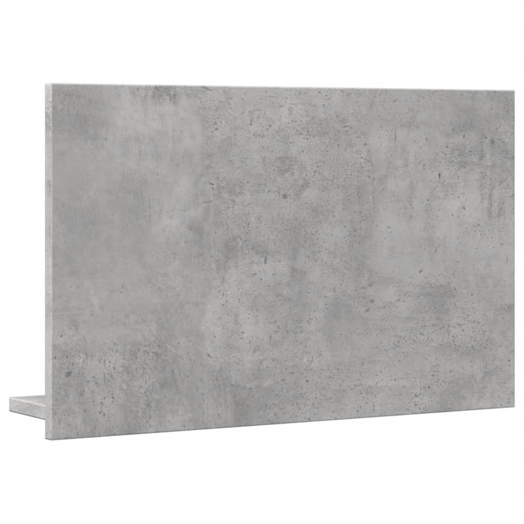 betonszürke szerelt fa tükrös fürdőszobaszekrény 60x11x37 cm