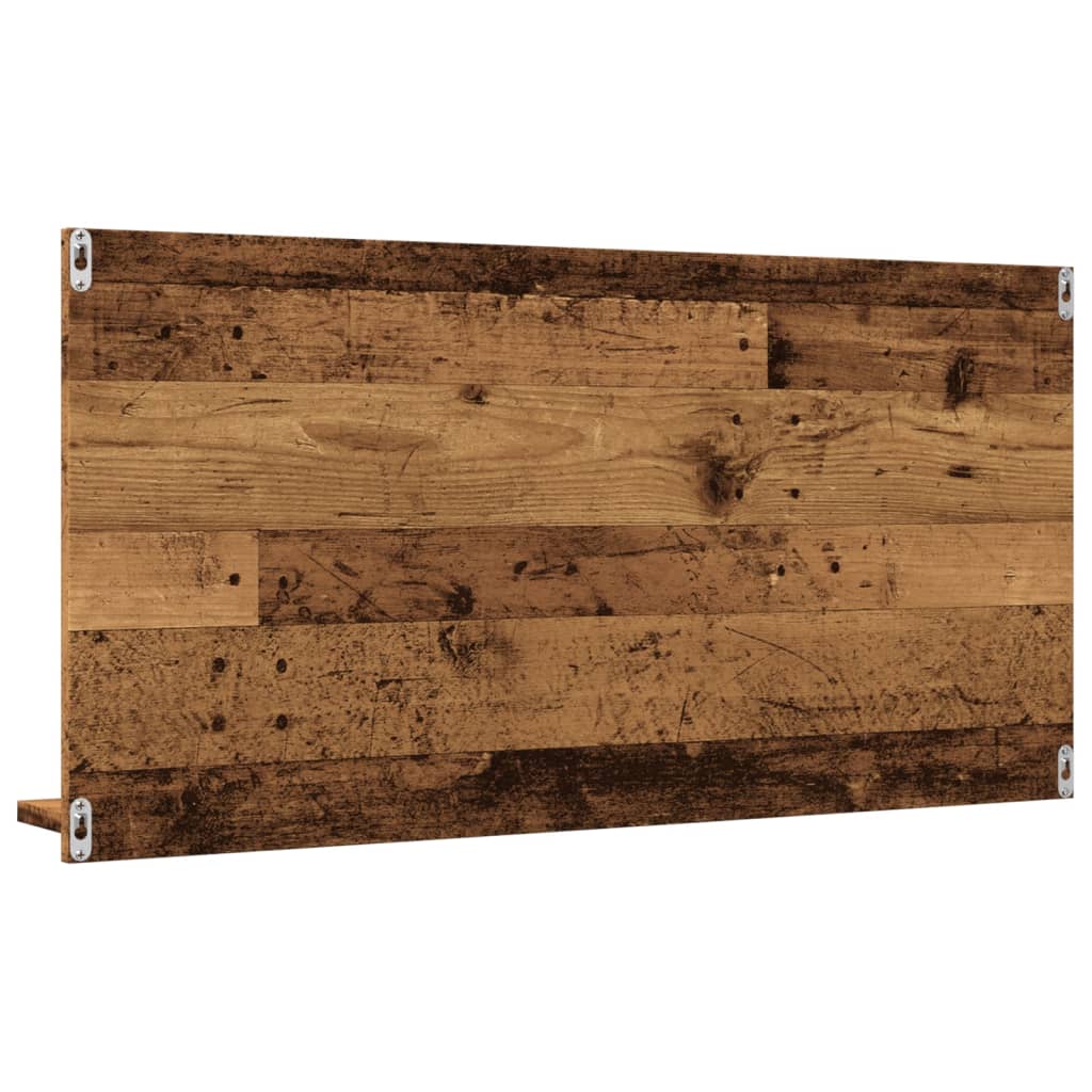 antik fa színű szerelt fa tükrös fürdőszobaszekrény 90x11x45 cm