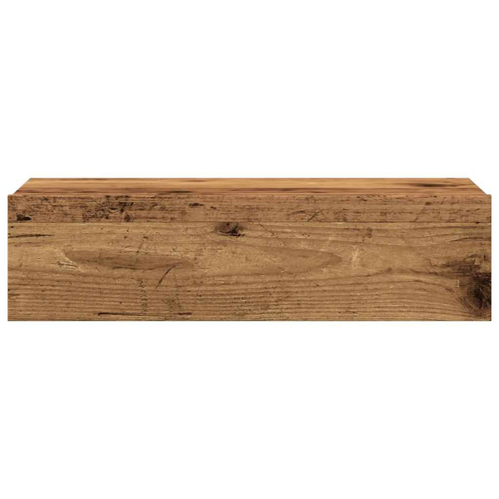 antik fa színű TV-szekrény LED-lámpákkal 60x35x15,5 cm
