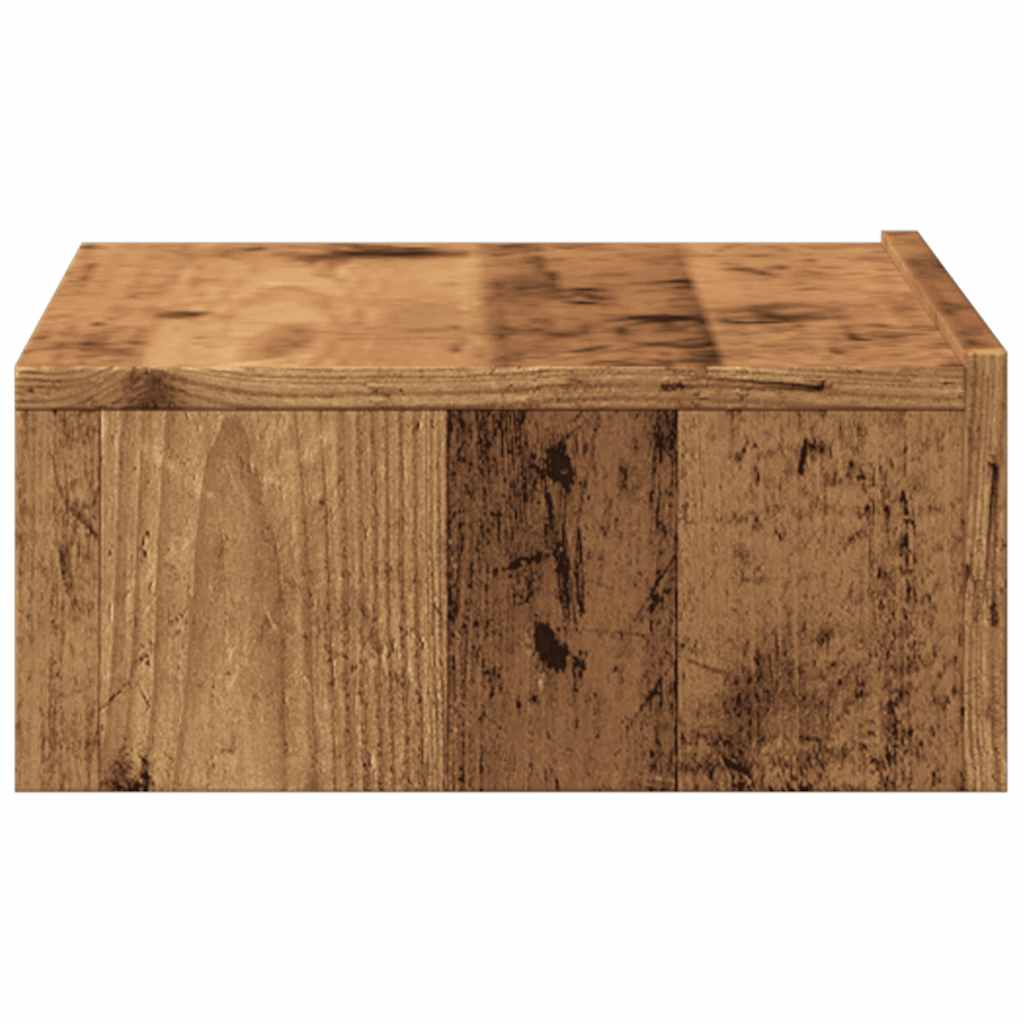 antik fa színű TV-szekrény LED-lámpákkal 60x35x15,5 cm