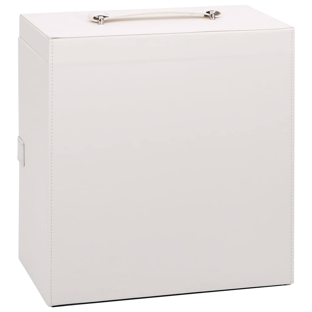 ékszerdoboz 5 rétegű tükörrel zárható fehér színű