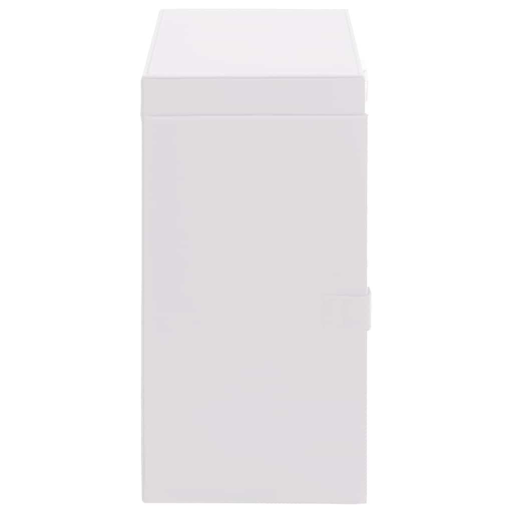 ékszerdoboz 6 rétegű tükörrel zárható fehér színű