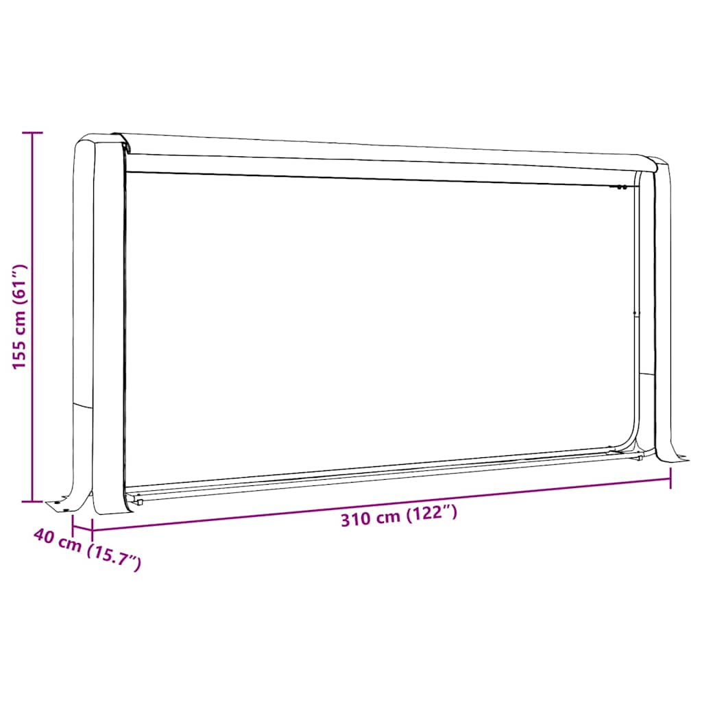 Tűzifa állvány esővédővel 300x25x150 cm Horganyzott acél