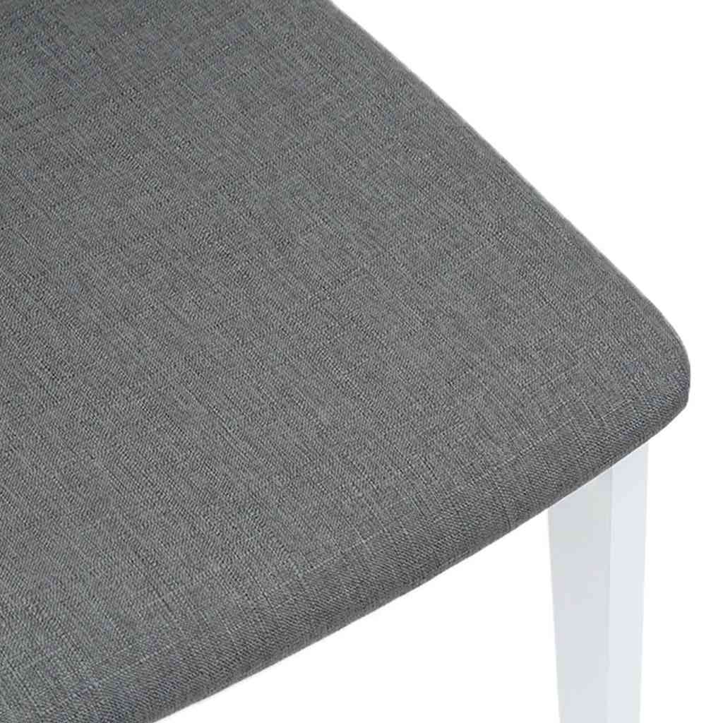 2 db fehér tömörfa gumiból készült étkezőszékek párnákkal