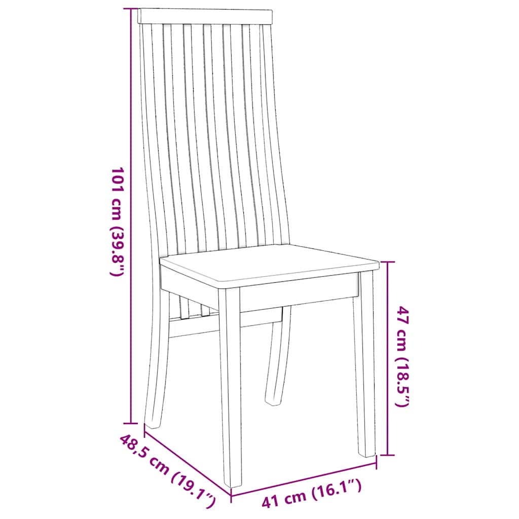 2 db tömörfa gumiból készült étkezőszékek