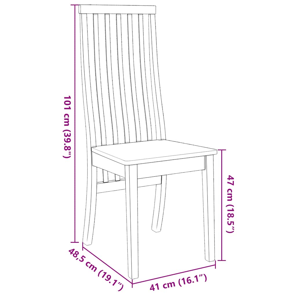 2 db fehér tömörfa gumiból készült étkezőszékek