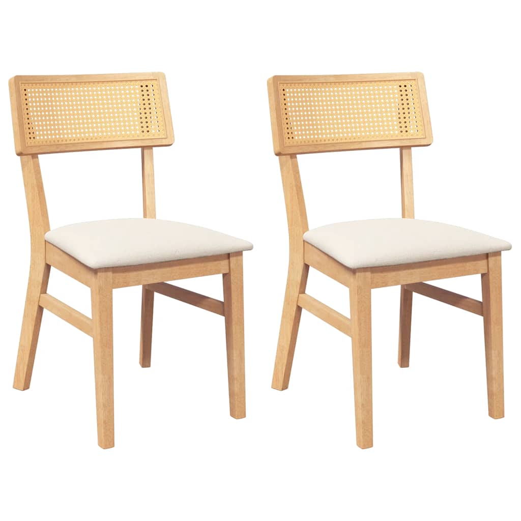 2 db tömörfa gumiból készült étkezőszékek párnákkal