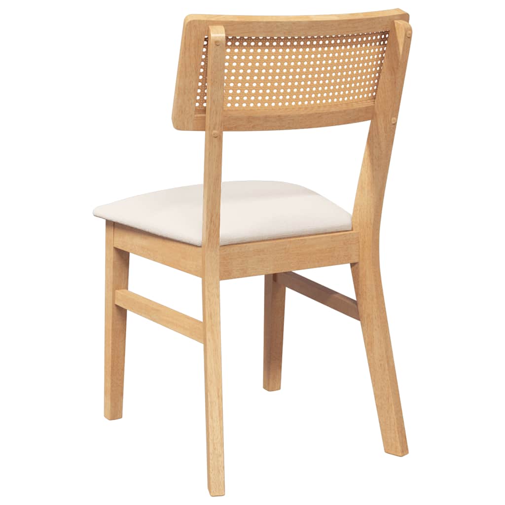 2 db tömörfa gumiból készült étkezőszékek párnákkal