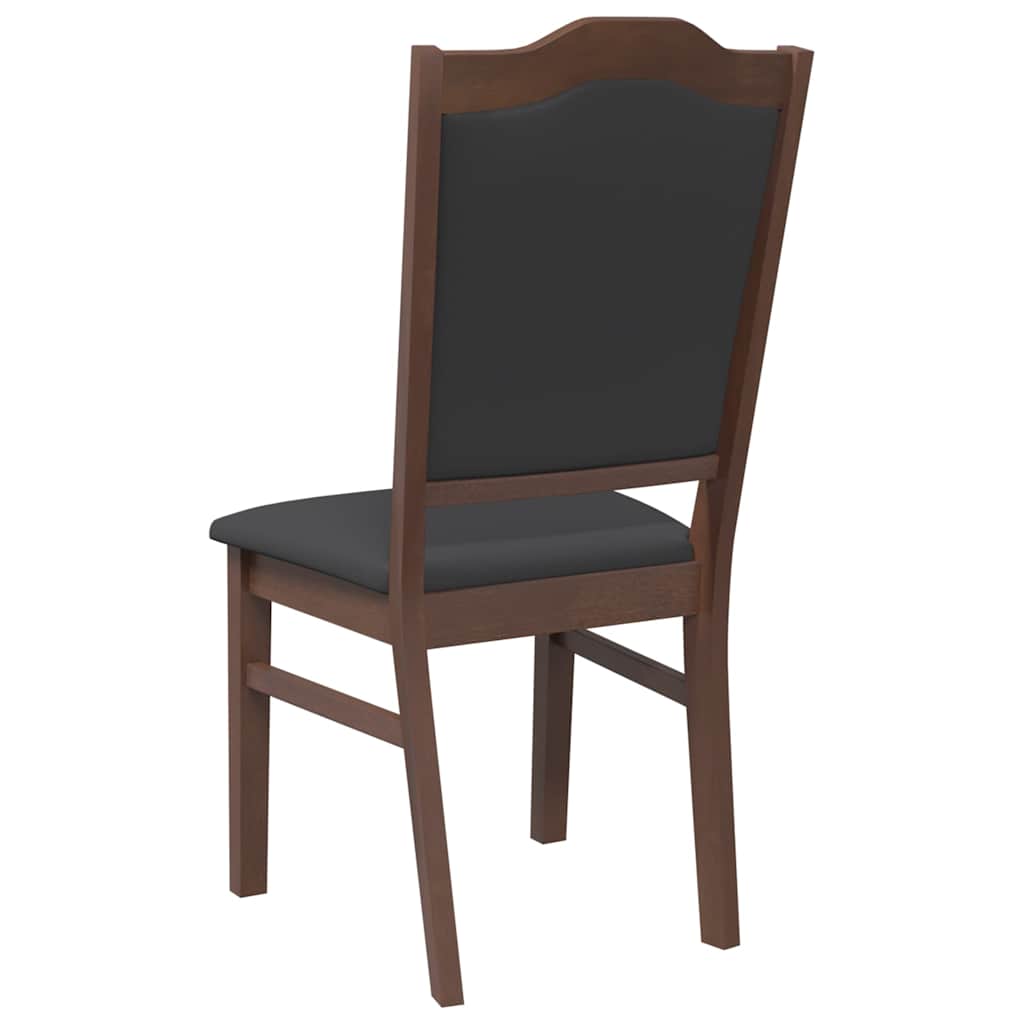 2 db barna tömörfa gumiból készült étkezőszékek párnákkal