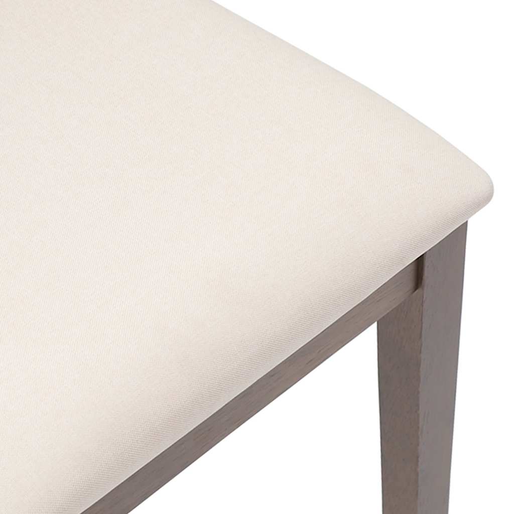 2 db barna tömörfa gumiból készült étkezőszékek párnákkal